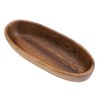 Wooden Serving Tray Easy Cleaning Boat Shape Wooden Food Plate