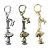 Ushikubo Kogeisha SN-133 Keychain Snoopy Cast Key Holder, Gold, H3cm