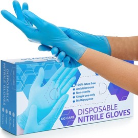 UniGroup Care [100 Pcs Nitrile Gloves - Powder & Latex Free Disposable Exam - Medical & Foo...