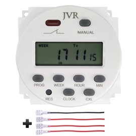 12V Timer Switch - Programmable, DC/AC/Solar Battery Powered | 12 Volt JVR Timer Relay