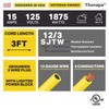 Thonapa Cable de extensión GFCI para exteriores de 3 pies,