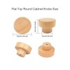 12 Pack Wood Knobs Dresser Knobs Wooden Flat Top Round