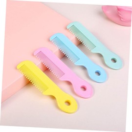 Beavorty Infant Hair Comb Baby Hair Brush Soft Round Tips Newborn Comb Baby Gentle Scalp Massage Travel Size Set of 4