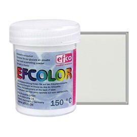 Efcolor Low Temperature Enamelling Powder, Resin, White, 25 ml
