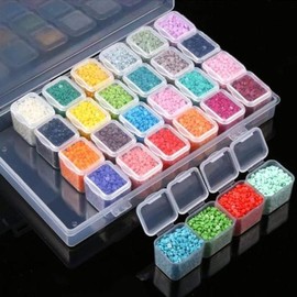 Other brands Nail Supplies Nail Parts Case Cubic Diamond Cross-stitch Transparent Box R0017 / 네일용품 네일파츠 케이스 큐빅 보석십자수 투명 상자 R0017