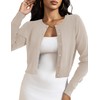 LETDIOSTO Cropped Cardigan Bolero Shrug for Women, Button Down Long