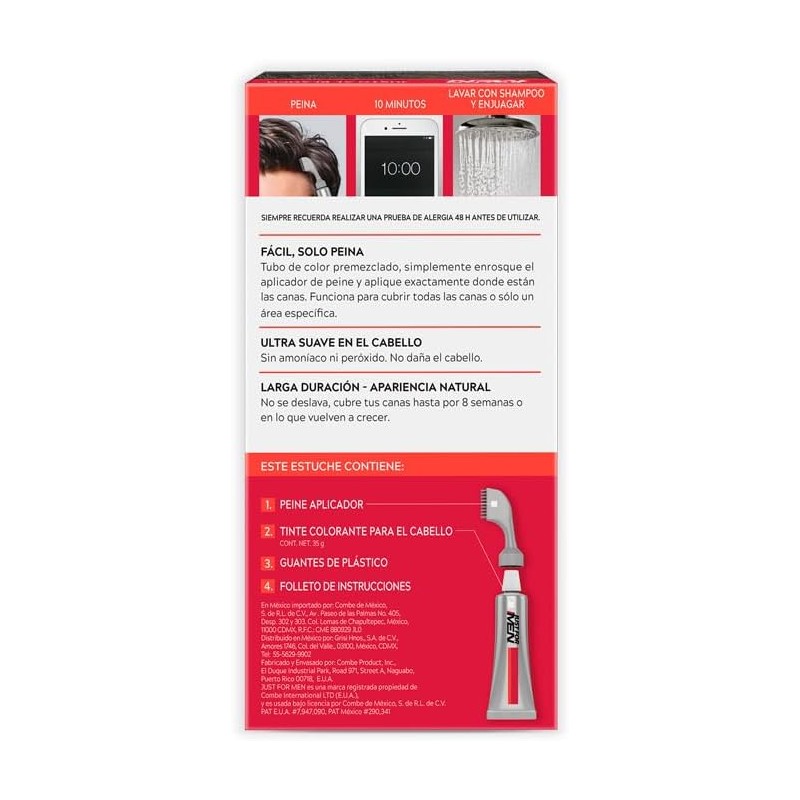 Just For Men Ultra, Tinte para Canas Castaño Medio U30