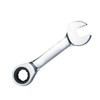 Leliafleury Stubby Ratchet Spanner 19mm, Short Combination Ratcheting Wrench, Mini
