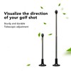 Golf Alignment Rod Stainless Steel Retractable Magnetic Club Alignment Stick
