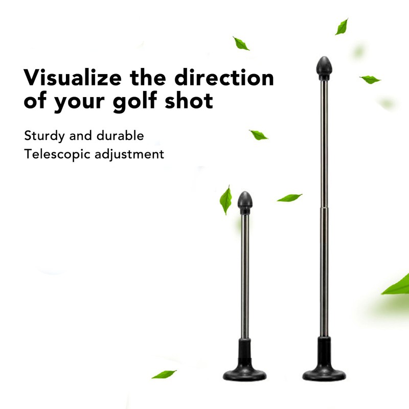Golf Alignment Rod Stainless Steel Retractable Magnetic Club Alignment Stick