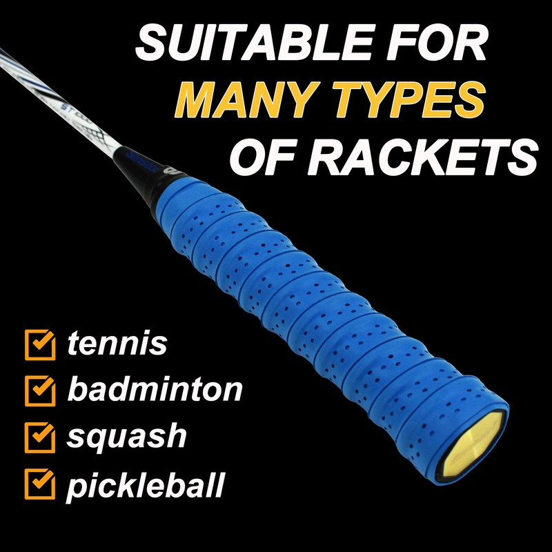 Senston PU Racquet Grip 5 Pack Tennis/Badminton/Squash Rackets Overgrip Anti