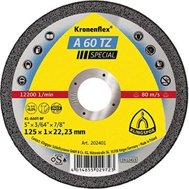 Klingspor KLI-233742-1 Cutting Discs 125 x 1 x 22.23 mm A 60 TZ