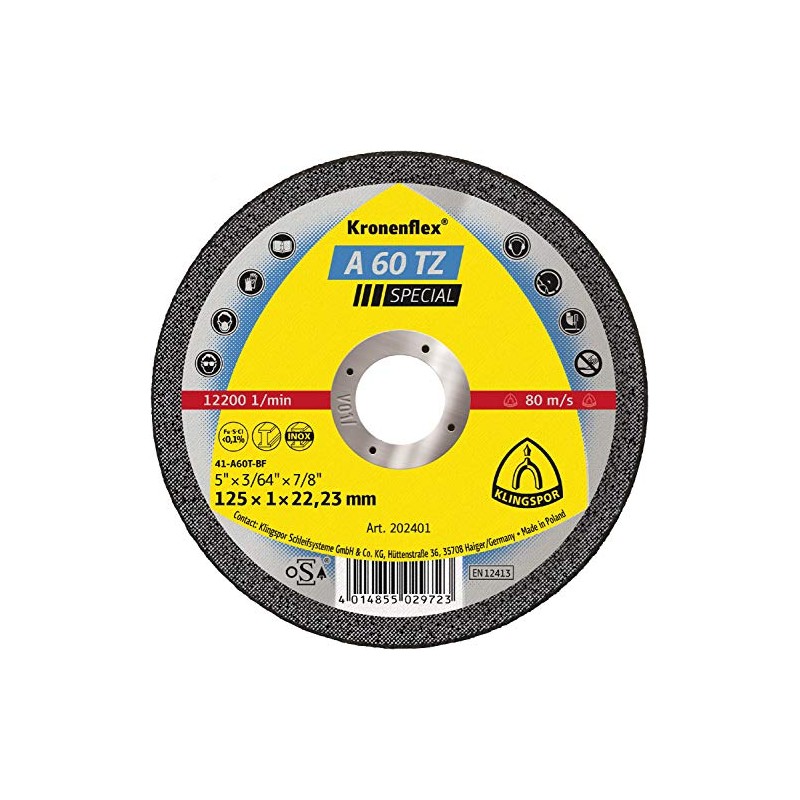 Klingspor KLI-233742-1 Cutting Discs 125 x 1 x 22.23 mm