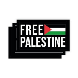 SICOL PLUS Free Palestine Palestine Flag Sticker,Flag of Palestine. I Stand With Palestine Pack of 3 Decal Flag of Palestine sticker (3, 5x3)