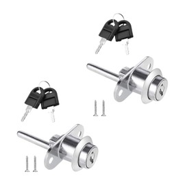 Pack of 2 Zinc Alloy Drawer Lock with Keys Drawer Locks with Keys for Filing Cabinets, Wardrobe, Furniture (Silver)