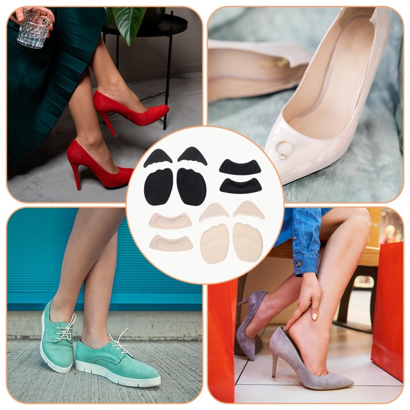 6 Pairs Shoe Filler Heel Pads for Womens Shoes, Adjust