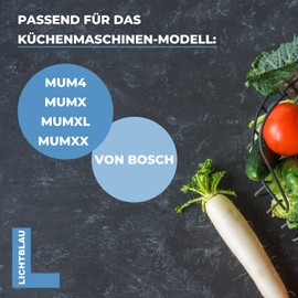 Lichtblau Impeller for Bosch MUM4 Food Processor with Transparent Lid I Continuous Shredder Replacement Part Suitable for MUZ4DS4 630759 10004361 I Bosch MUM4 Accessory Part