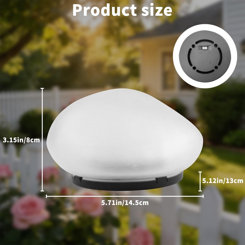 Yesinaly Solar Powered Outdoor Lights - Waterproof Garden Path Lighting,
