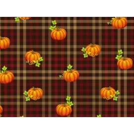 Freckle + Lollie - Autumn Glory - Pumpkin Plaid Quilting And Crafting Fabric