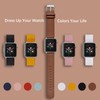 WOCCI 20mm Thin Flat Leather Watch Strap for Smart Watch