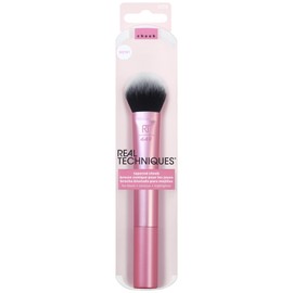 Real Techniques Tapered Cheek Makeup Brush, For Blush, Highlighter, or Loose Powder, Soft Bristles, Precise Makeup Application, Pink, Aluminum Handle, 1 Count