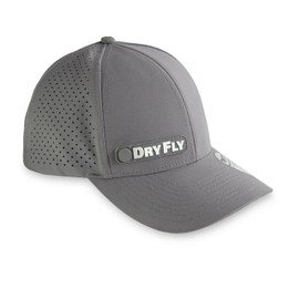 Dry Fly Ultimate Water Shedding Snapback Fly-Fishing Cap for Men & Women with Waterproof Magnetic Fly Post - Adams Gray