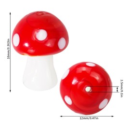 jiebor 50Pcs Mushroom Beads Charms Glass Lampwork Beads Mushroom Ornament for Jewelry Craft Necklace Bracelet Earring Making