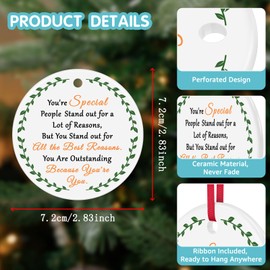 Inspirational Gifts for Women Men Friends Coworkers Appreciation Gift for Boss Nurse Teacher Office Employee Leaving Job Farewell Retirement Birthday Christmas Ornament Keepsake Sign