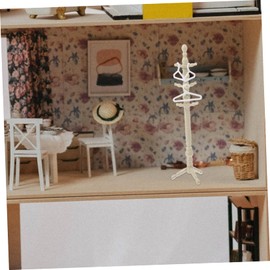 Operitacx Home Decor 1 Set Dollhouse Coat Stand with Hanger Dolls for Miniature Dollhouse Accessories Photo Props Hanger