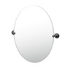 Gatco Designer II Frameless Oval Mirror, 32 Inch, Matte Black