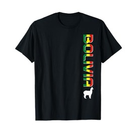 Bolivia Llama Alpaca Bolivian Flag Souvenir Pride Vintage T-Shirt