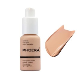 PHOERA Foundation, Flawless Soft Matte Liquid Foundation Makeup for Women. (103# Warm Peach)