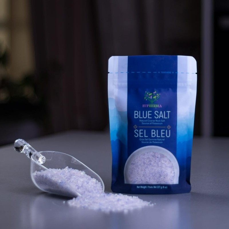 Blue Salt, Coarse, Rare Mineral Salt, High Potassium, Lower Sodium,