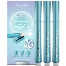 Venus Visage Teeth Whitening Pen - Effective Teeth Whitening Gel - 40+ Uses - Professional Formula - Mint Flavor - No Sensitivity (0.10 Fl Oz (Pack of 3))