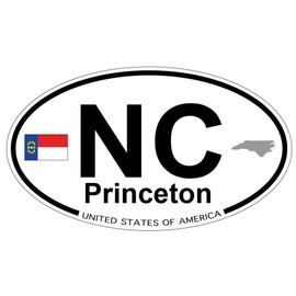 US Decal, Inc. Princeton, North Carolina - Oval Magnet with State Flag