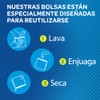 Ziploc Bolsas Reutilizables para Sandwiches, Pestañas Abre-Fácil, 20 Bolsas