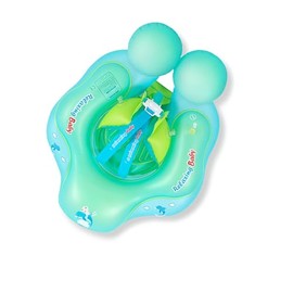 Baby Swimming Float 6-24 Months, Blue Baby Pool Float With Baby Safety Seat, Swimming Pool Inflatables for Babies,Newborn Pool Float For Babies Toddlers Infant Training Summer Baby Bath Float
