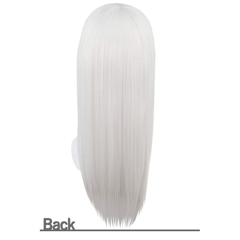 Fujitatsu LML60-OW-063 Wig, Cosplay, Full Wig, Long, Straight, White, Gray