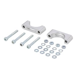 CNC Mudguard Clamp Set Silver Anodised for Disc Brake - for Simson S50, S51, S70, SR50, SR80