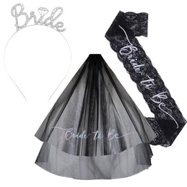 3PCS Bride to Be Sash Set Bachelorette Party Accessories Great for Wedding and Engagement Parties, Team Bride Theme Included Bride Sash with Comb Engagement Gifts