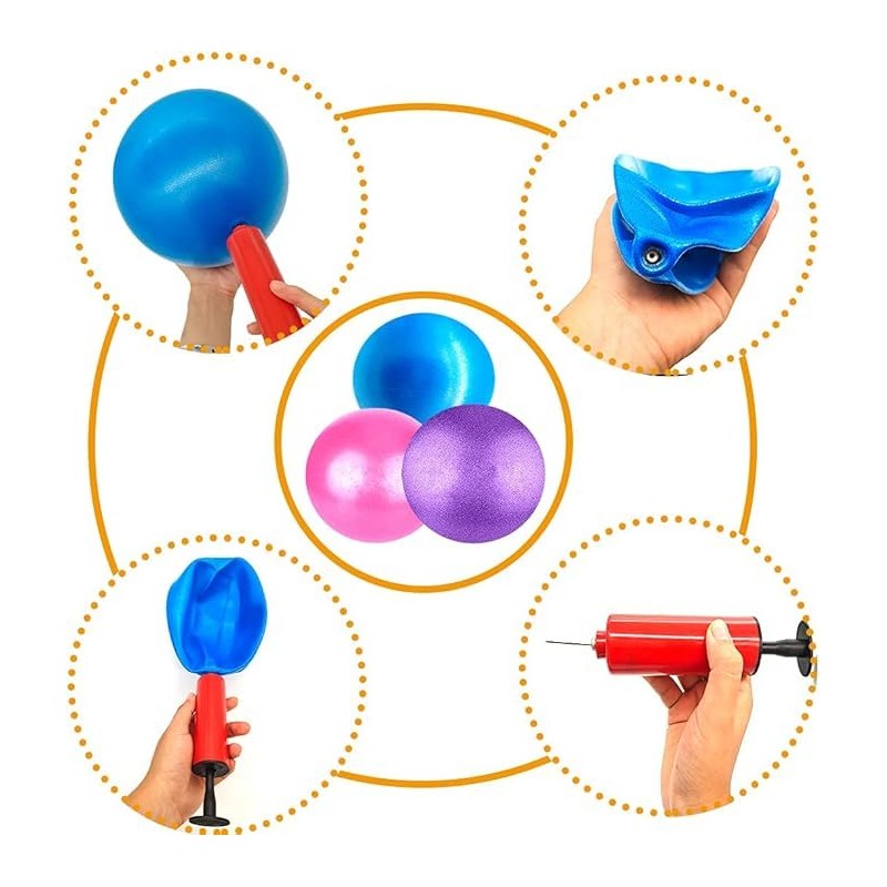6 Inch Mini Pilates Exercise Yoga Ball with Pump