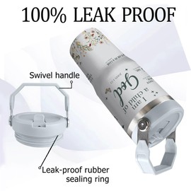 Dcohluk Christian 30 Oz Tumbler Inspiration Christian Gift for Women, Bible Verse Religious Coffee Cup, Religious Gifts For Mom Sister Grandma, Stainless Steel Tumbler With Handle & Straw