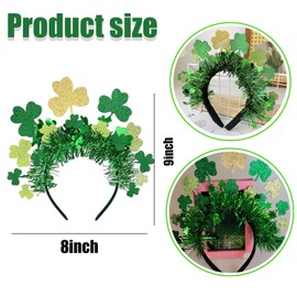 St Patricks Day Headbands Green Shamrock Headbands Glittery Irish headband St. Patrick's Day holiday party supplies hair accessories