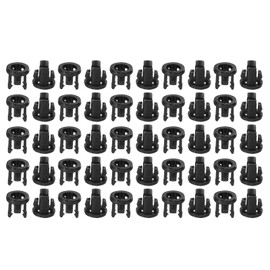 PATIKIL 5mm LED Holder, 50pcs LED Bulb Socket Panel Mounting Bracket, Black Plastic, Indoor Use