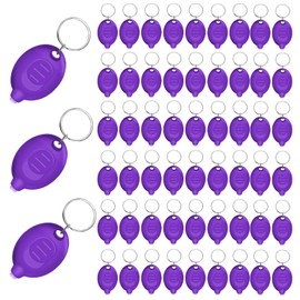 Daemson Mini UV Keychain Flashlight, Portable Black Light, 12 Lumen Ultra Bright Tiny Flashlight, Small Keychain Flashlight for Stain Detection & Scorpion Finder, Battery Included (48PCS)