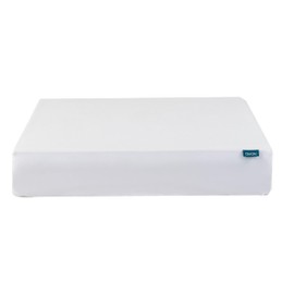 Benjara Queen Mattress Protector, Pocket Design, Waterproof Cream White Fabric