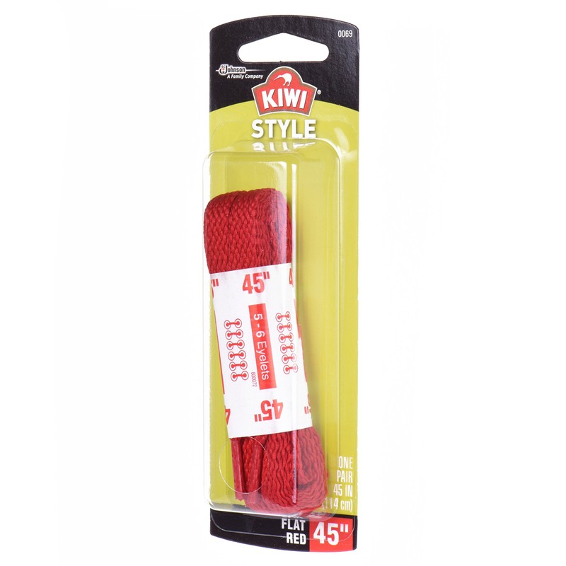 KIWI Flat Laces Red 45" 1 pair