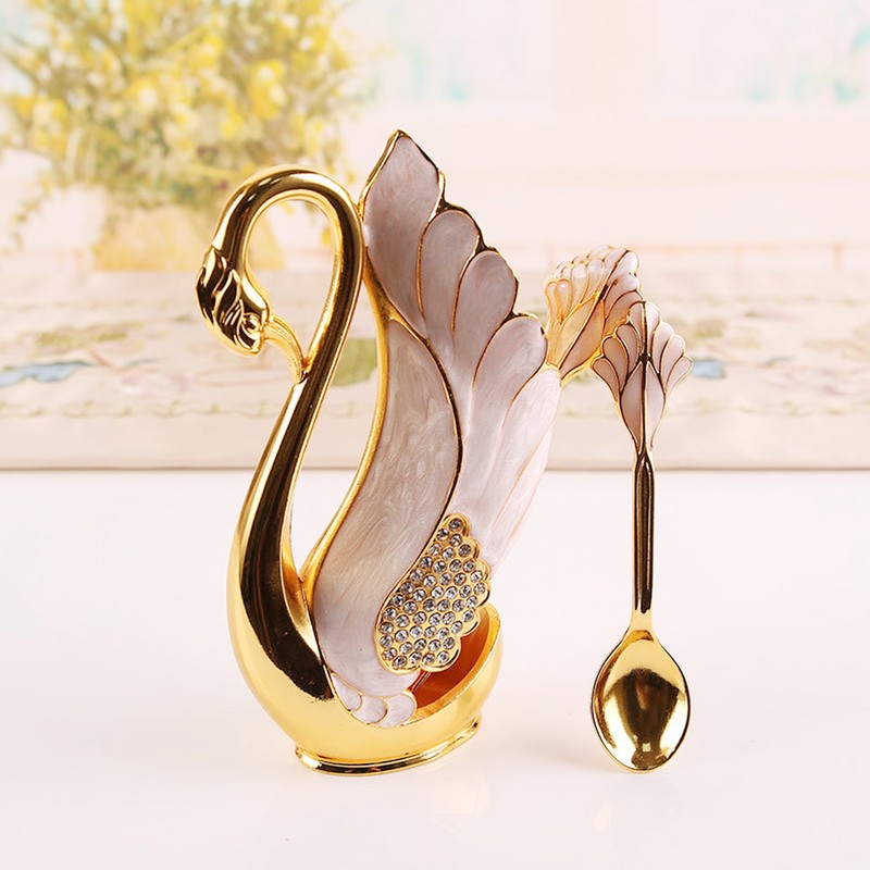 Swan Base Holder Innovative Gold Smoother Edges Coffee Dinnerware Set