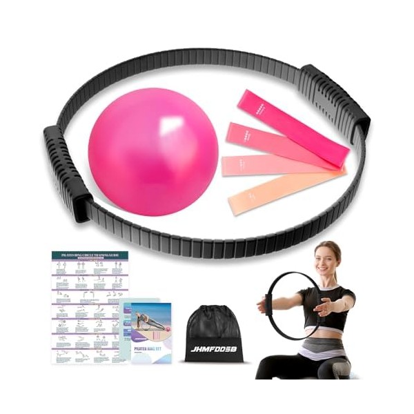 JHMFDDSB Pilates Ring Set, Pilates Essentials Kit with Pilates Ring