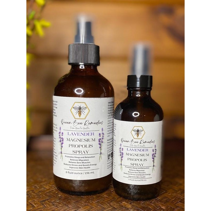 Queen Bee Remedies LLC Magnesium Spray Lavender, Vanilla, Unscented 4oz
